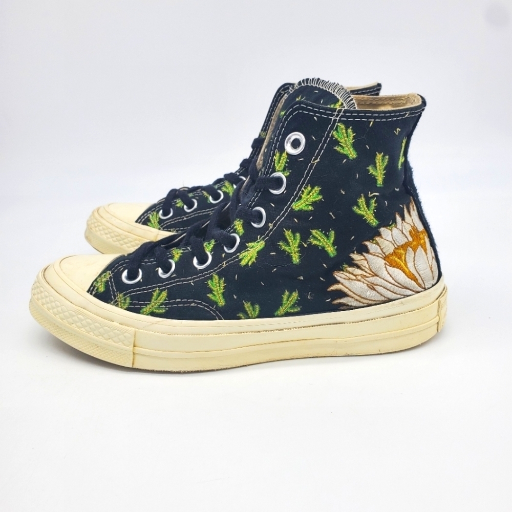 Converse Shoe Women's 5 Chuck 70 Prep Embroidery High Cactus Sneakers